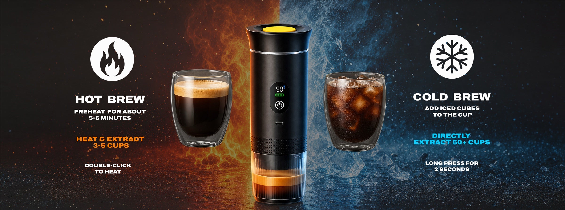 Hot brew and cold brew